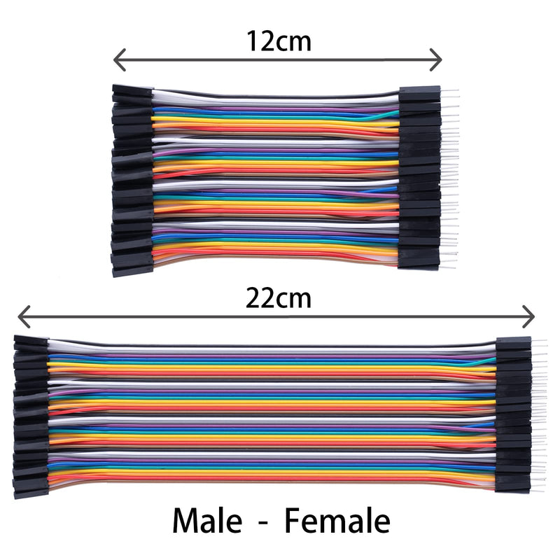 [Australia - AusPower] - 10cm+20cm 240pcs Breadboard Jumper Wires Cable Kit Male to Female, Male to Male, Female to Female Compatible with Arduino Projects and Raspberry Pi. 10+20cm 