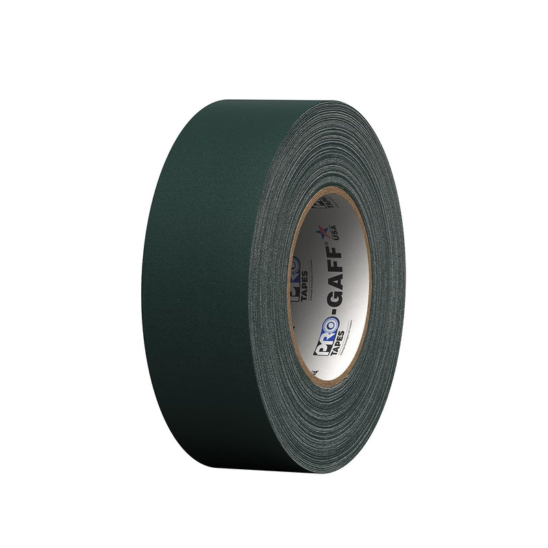 ProTapes Pro Gaff Premium Matte Cloth Gaffer's Tape With Rubber Adhesive, 11 mils Thick, 55 yds Length, 2" Width, Green (Pack of 1) 2" (Pack of 1)