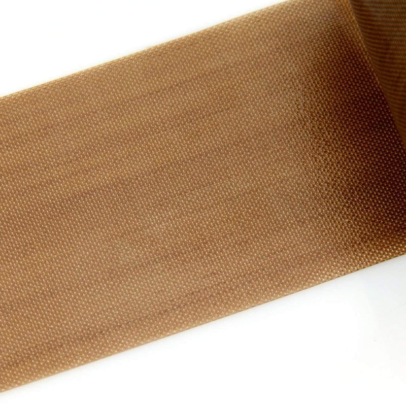 1Roll 2"" x10m Brown PTFE Teflon Tape Nonstick Tape 500℉ High-Temp Fiberglass Adhesive Tape, Large