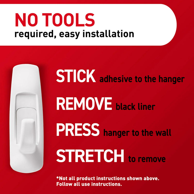 Command 5 lb Large Utility Hooks, 14 Hooks and 16 Strips, Damage-Free Hanging Wall Hook with Adhesive Strips, No Tools Required, Great for Home Kitchen Office Organization White