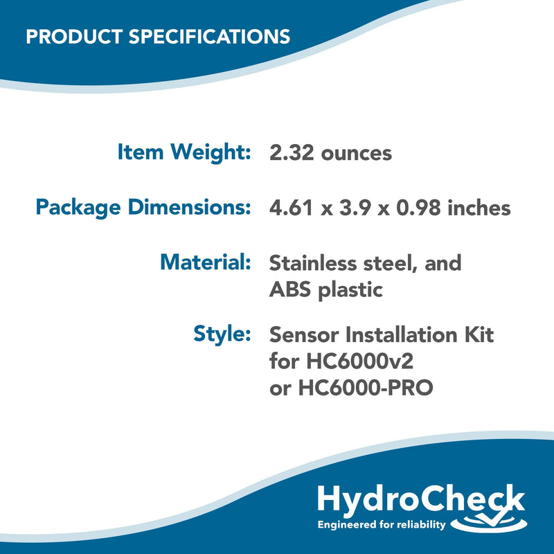 Sensor Installation Kit for HC6000V2 & HC6000 For Float Switches - Eliminates Stray Paths, Prevents False Triggers from High Iron & Mineral Content Water - 3/4 PVC Pipe Not Included Sensor Installation Kit for HC6000v2
