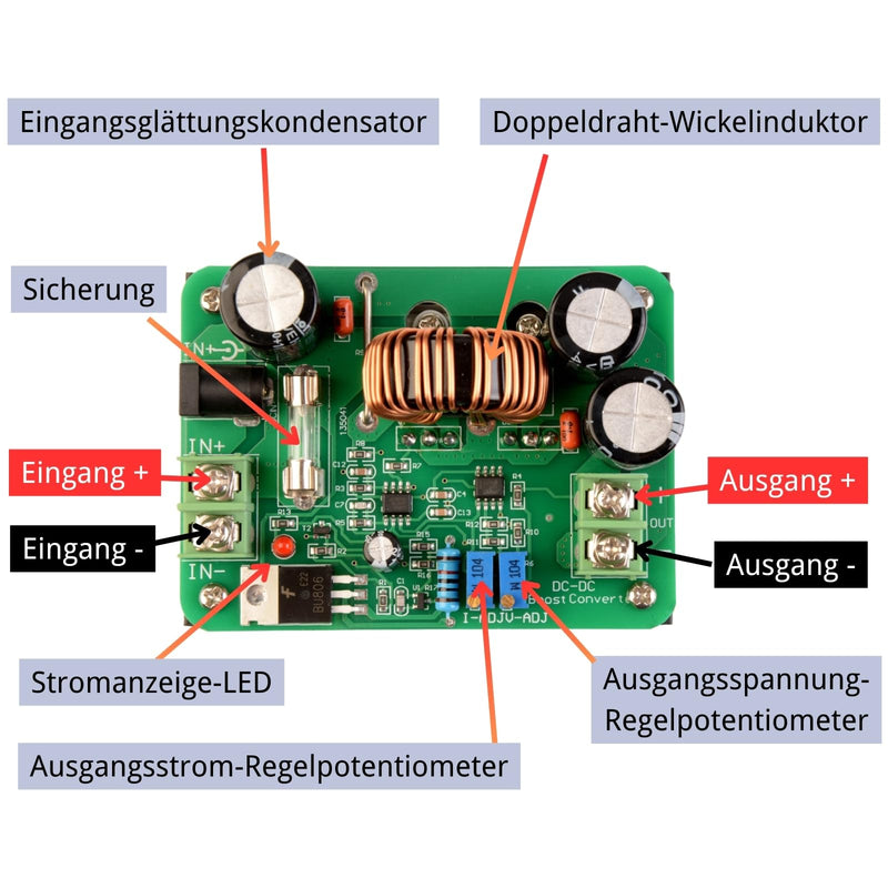 12-60V to 12-80V 600W 10A DC-DC Converter Power Supply Step-up Converter Module Power Supply