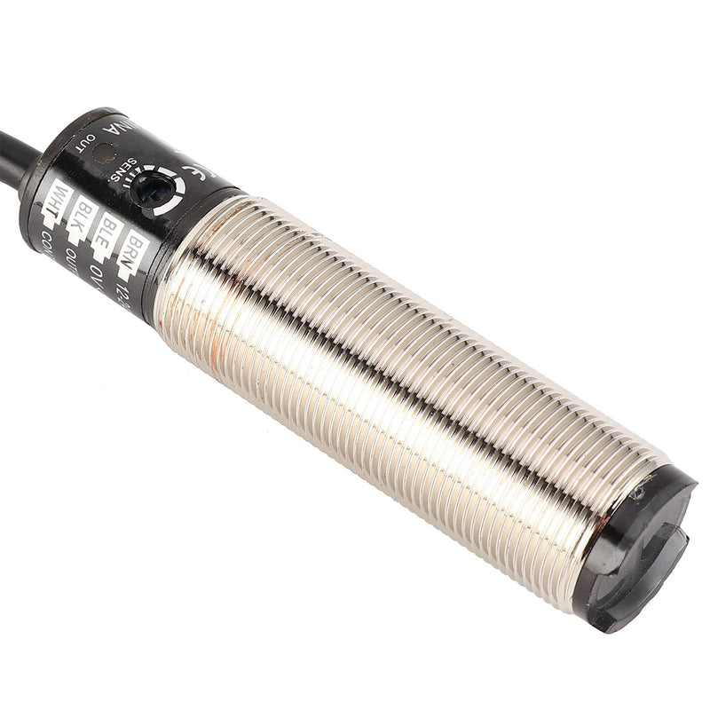 [Australia - AusPower] - Photoelectric Switch, 12-24VDC Cylindrical Photoelectric Sensor Diffuse Reflection Optical Sensor Switch (BR100-) 