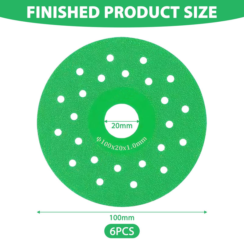 [Australia - AusPower] - Pack of 6 Rock Plates Grinding Disc Rock Plate Cutting Disc Glass Cutting Disc Rock Plate Flat Grinding Disc Indestructible Disc for Grinders for Stone Ceramics Ceramic Tiles and Stones 