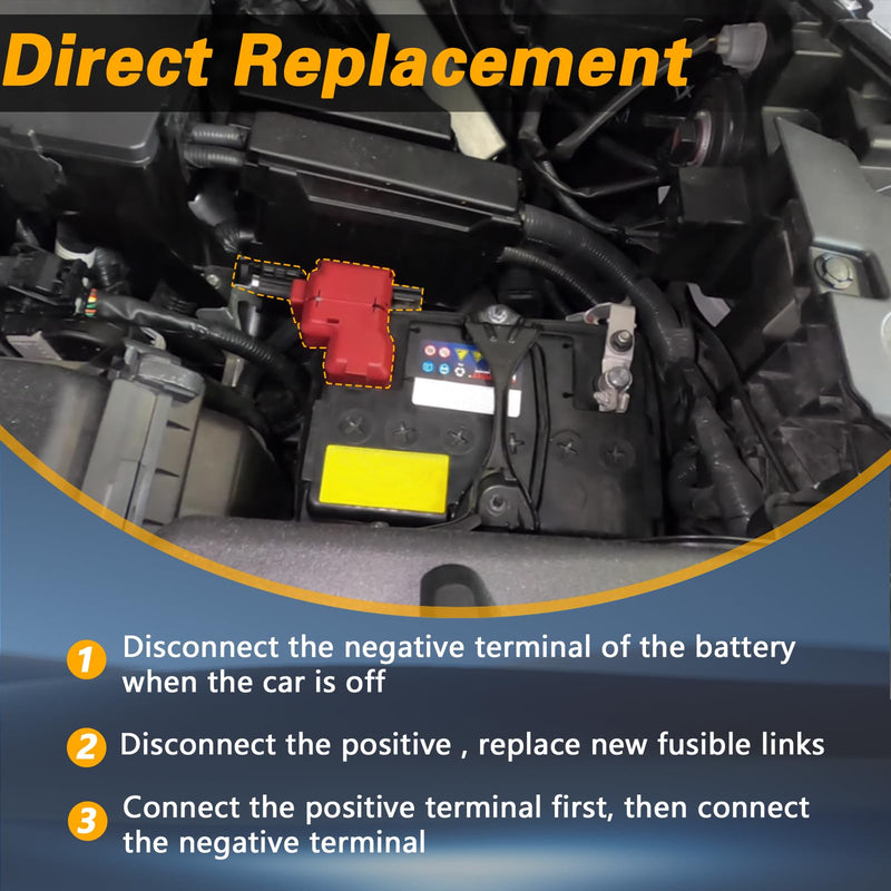 [Australia - AusPower] - EVRBUL Battery Fusible Link Holder Assembly and Terminal Kit Compatible with Nissan Maxima Murano Pathfinder Infiniti QX60, Battery Current Sensor Replace# 24380-3JA1A 
