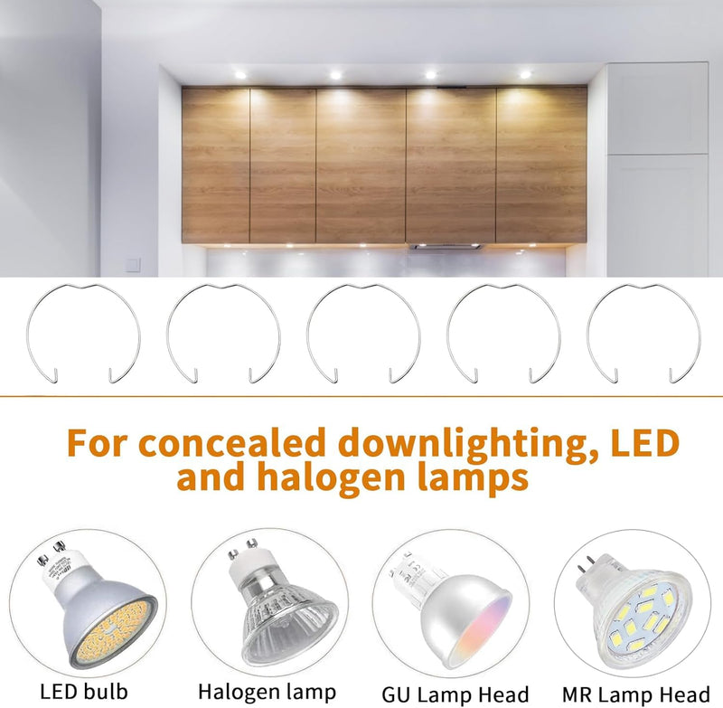 Retaining Spring Rings 24 Pieces Recessed Spotlight Spring Ring MR11 LED Retaining Ring | URHRHU Retaining spring rings spring ring lamp holder for LED spot light recessed lights halogen lamp