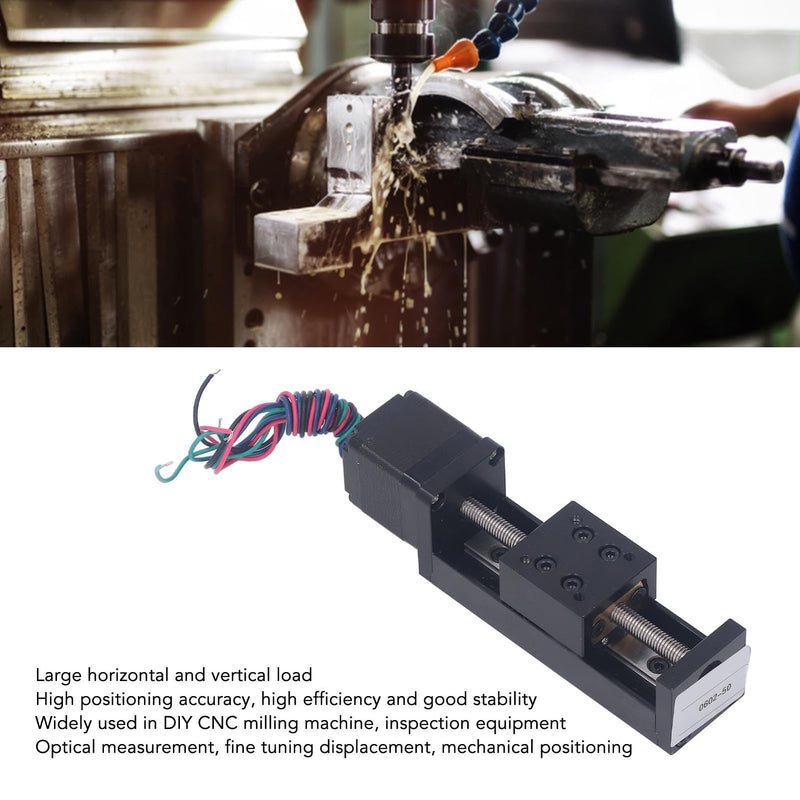 28 Stepper Motor Mini Linear Rail Slide Actuator, 50mm Stroke, X Y Z Stage with T Screw Rod, DIY CNC Router Parts