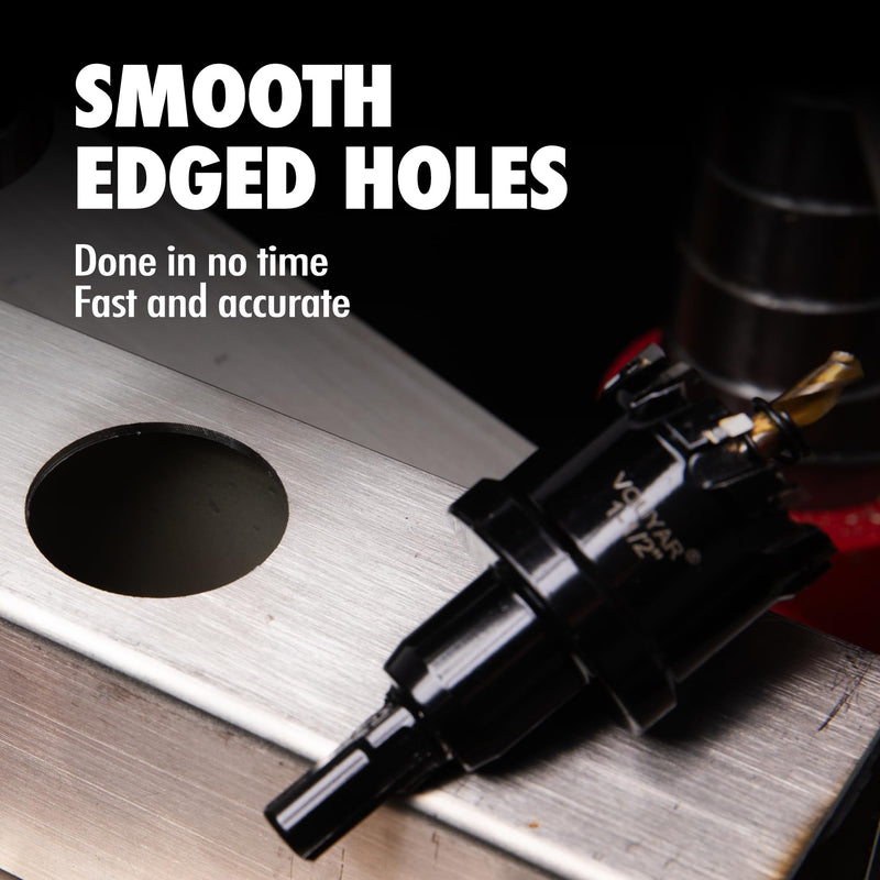 4.5" Tungsten Carbide Tipped Hole Saw Drill Bit for Hard Metal, 114.3mm Hole Cutter for Sheet Metal, Stainless Steel, Iron, Wood, Plastic 4-1/2"
