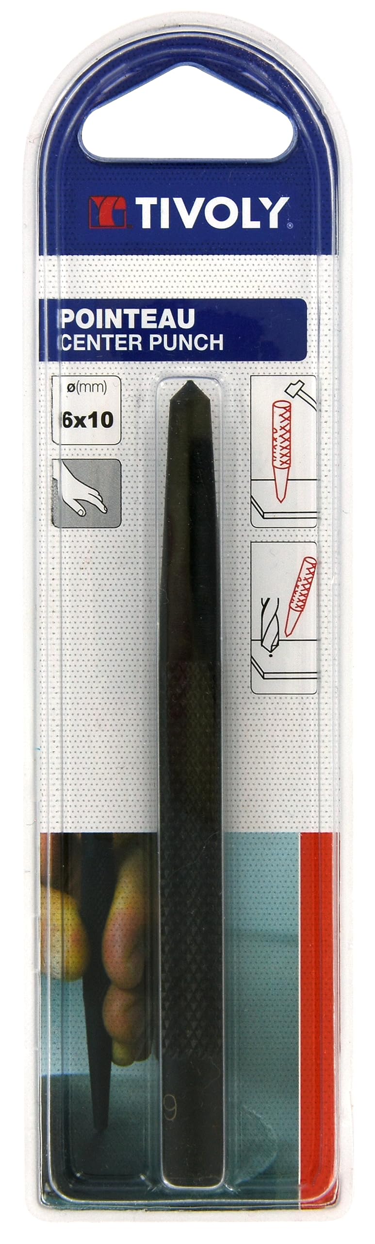 [Australia - AusPower] - Tivoly 11101321000 Hand Tools Knurled Punch Diameter 10 mm 