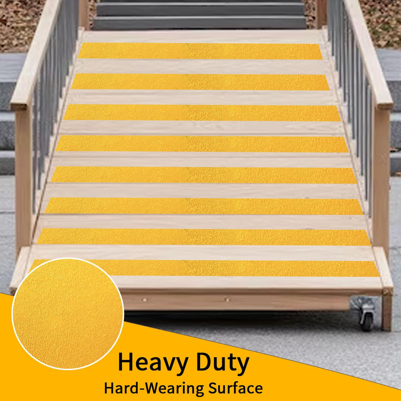 Anti Slip Tape 4" x 30FT, Dark Yellow Heavy Duty Waterproof Non-Slip Safety Traction Grip Tape for Indoor Outdoor Stairs, Steps, Ramps, Walkways and Pool 4 IN