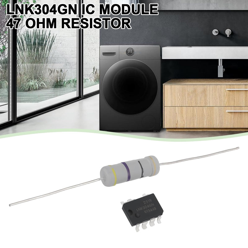 EMSea 2 Sets Dryer Repair Set LNK304GN with Resistor 47 Ohm 3W Compatible with Whirlpool Compatible with AEG Compatible with Bauknecht Compatible with Bosch