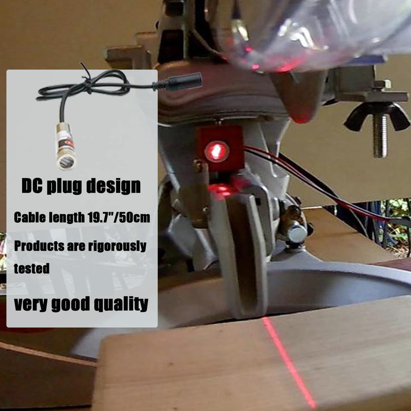 [Australia - AusPower] - 650nm red line laser module industrial laser module adjustable focus line length 19.7″ DC plug diameter 10mm (10mm-line-10pack) 10mm-line-10pack 