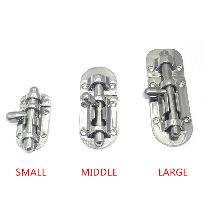 Marine 316 Stainless Steel Heavy Duty 4-3/8 Inch Locker Latch Slide Barrel Bolt for Marine Boat Window/Door/Hatch/Cabinet