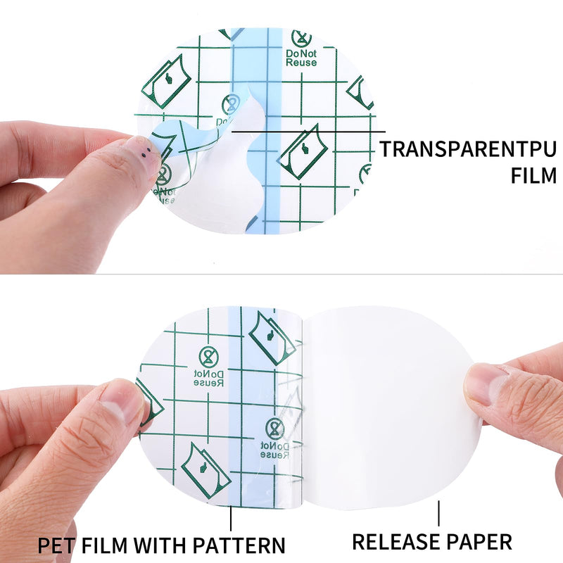 100Pcs Tattoo Aftercare Waterproof Bandage, Adhesive Transparent Stretch Film Dressing Cover Second Skin Tattoo Cover Up Tape, Protective Tattoo Wrap for Wound Dressing, Swimming, Shower 2.5 Inch
