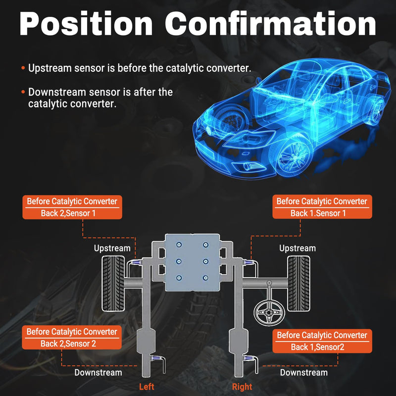 2Pcs Oxygen Sensor Upstream Downstream O2 Sensor Compatible with 2007-2011 Honda Civic DX EX LX 1.8L L4 Replace 234-9124, 234-4350, 36531-RNA-J01, 36532-RNA-A01 2007-2011 Civic 1.8L