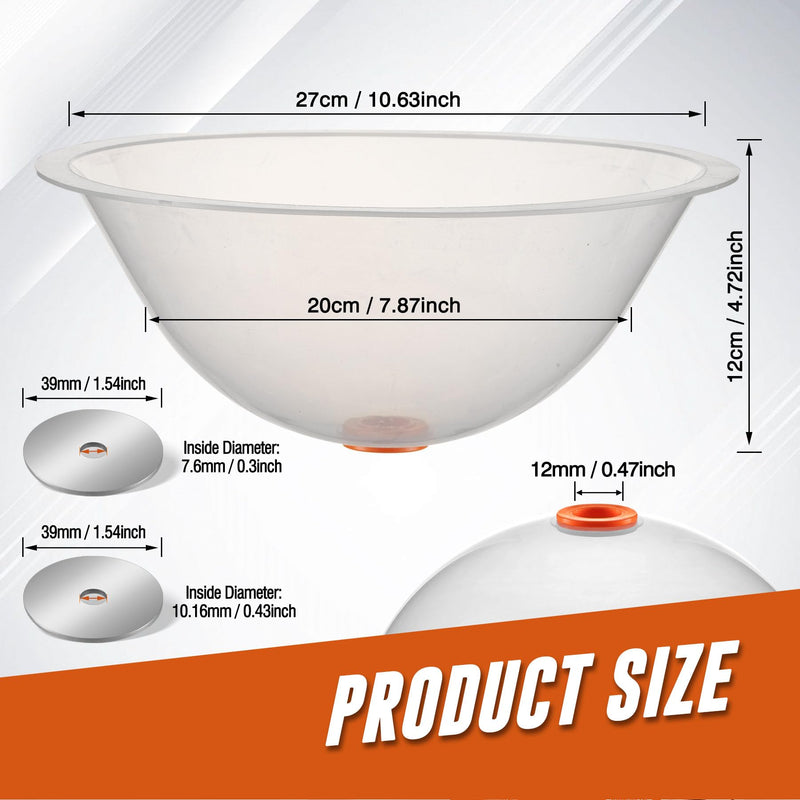 [Australia - AusPower] - KATA 1 Pack Silicone Dust Bowl for Hole Saw, Hole Cutting Drywall and Ceiling Tile for Installing Recessed Lights, Hole Saw Accessories and Works with All Hole Saws, Extra 2pieces Metal Ring 1PACK 