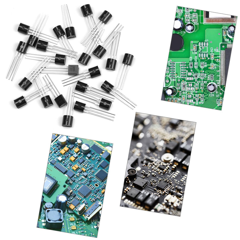 QWORK 600pcs (24 values) Transistor Assortment PNP NPN Transistors - A1015 A733 C1815 C945 BC327 BC337 BC557 2N2222 2N2907 2N3904 2N3906 2N5400 1 2N511551 S9012 S9013 S9014 S9015 S9018 S8050 S8550