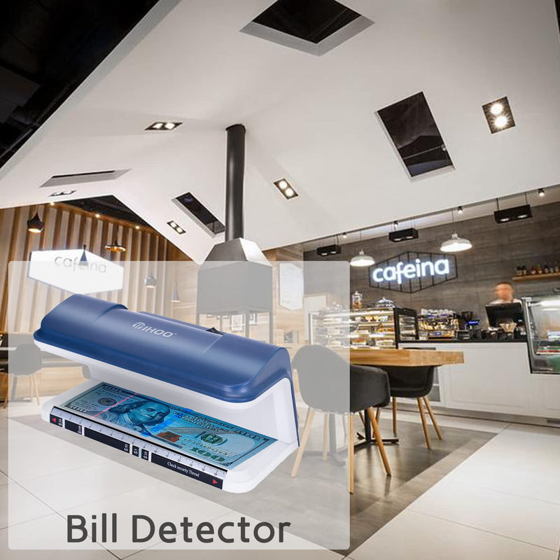 [Australia - AusPower] - TIHOO Counterfeit Bill Detector with LED UV Light, Money Marker Counterfeits Money Detector, Fake Money Detector Machine for Bill, Blue 