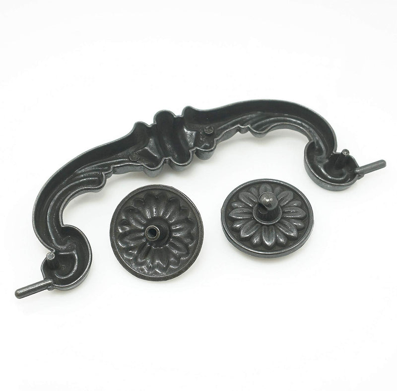 6" Vintage Drop Bail Dresser Drawer Handle Rustic Antique Black Drawer Pulls Kitchen 6inch Cabinet Pull Handle Hardware 150 mm (4) 4