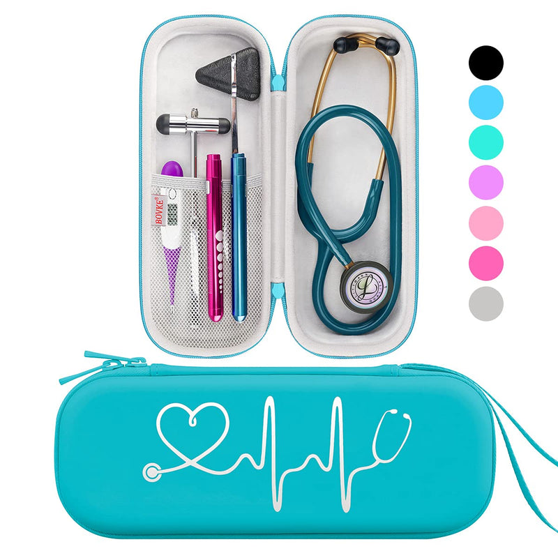 [Australia - AusPower] - BOVKE Emerald Stethoscope Case with 12Pcs Nurse Supplies Kit 