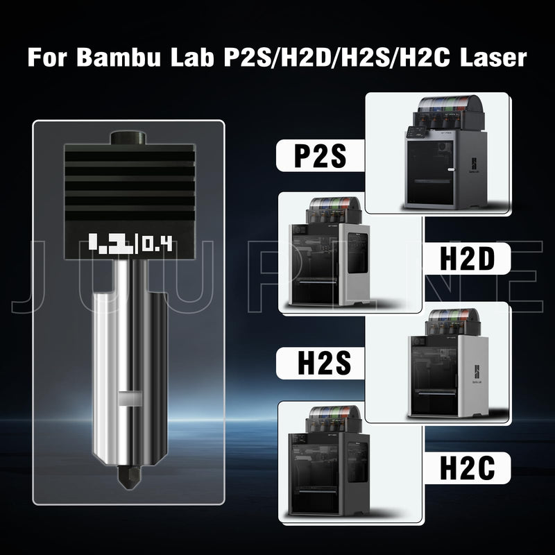 3PK 0.2+0.4+0.6mm p2s hotend Kit for Bambu lab P2S/X2D/H2D/H2S/H2C Anti-Clogging & Leak-Proof Design for Bambu Lab P2s Nozzle Hardened Steel Wear-Resistant P2S Extruder Kit for Bambu P2s Combo