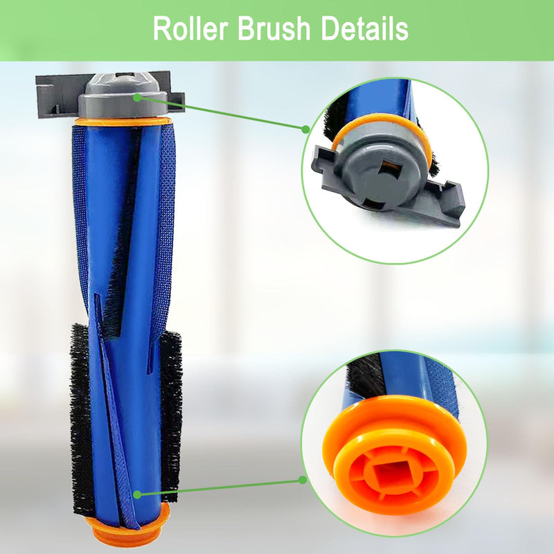Replacement Parts for Shark AI AV2501S AV2511AE AV2610WA AV2501AE RV2502AE RV2400WD AI Ultra 2- in-1 Robot Vacuum, Main Brush, Filter, Side Brush, Roller Cover, Pre-Motor Foam & Felt Filter AV2501S Parts Kit