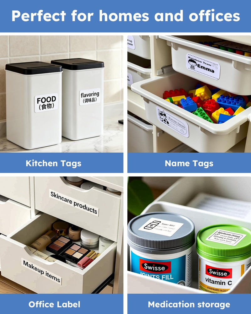Thermal Labels for N20 Label Maker,1.97"x1.18"(50x30mm), 230 Labels/Roll, for Barcode, Address, Mailing, Logo, Business, Name Tag, 3 Rolls White-5030