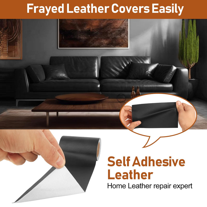 Self Adhesive Leather Repair Patch Tape 4x70 inch, Vinyl Repair Kit, Leather Repair Kit for Couches, Furniture, Car Seat, Boat Seat, Sofa, Vinyl Upholstery, Chair, Interior - Red