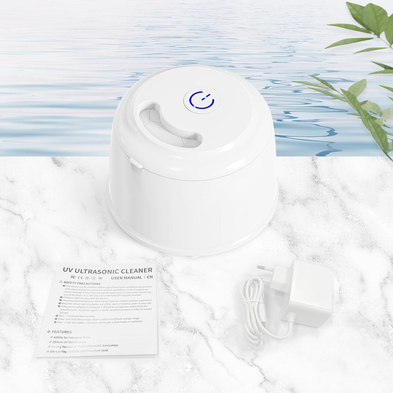 DK SONIC 200ML Ultrasonic Cleaner,24W Household Ultrasonic Cleaner with Degas Modes and One-Touch Operation for Cleaning Jewelry,Coins