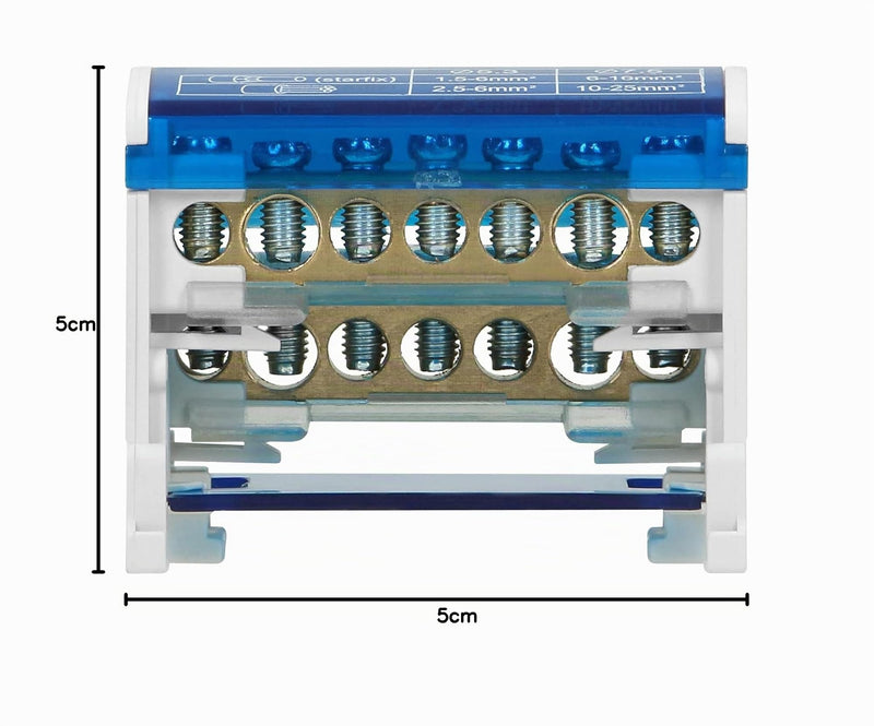 Orno Distributor Block with 2 Row 7 Pin Splitter 7 fils White