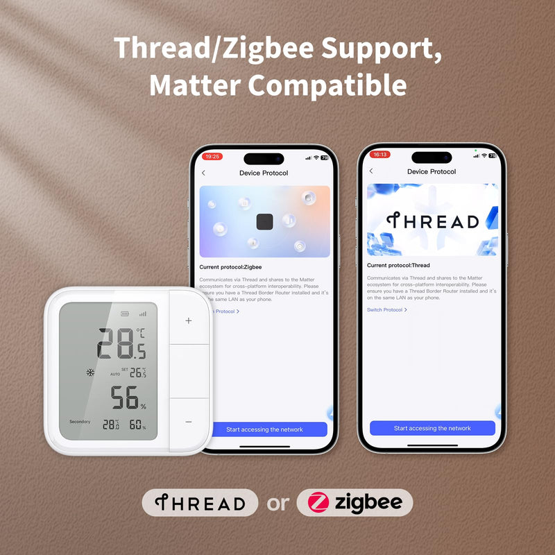 [Australia - AusPower] - Aqara Thread/Zigbee Smart Climate Sensor W100 with Aqara Temperature Humidity Sensor, Remote HVAC Control, 3 Customizable Buttons,Works with Apple Homekit, Alexa, Google 