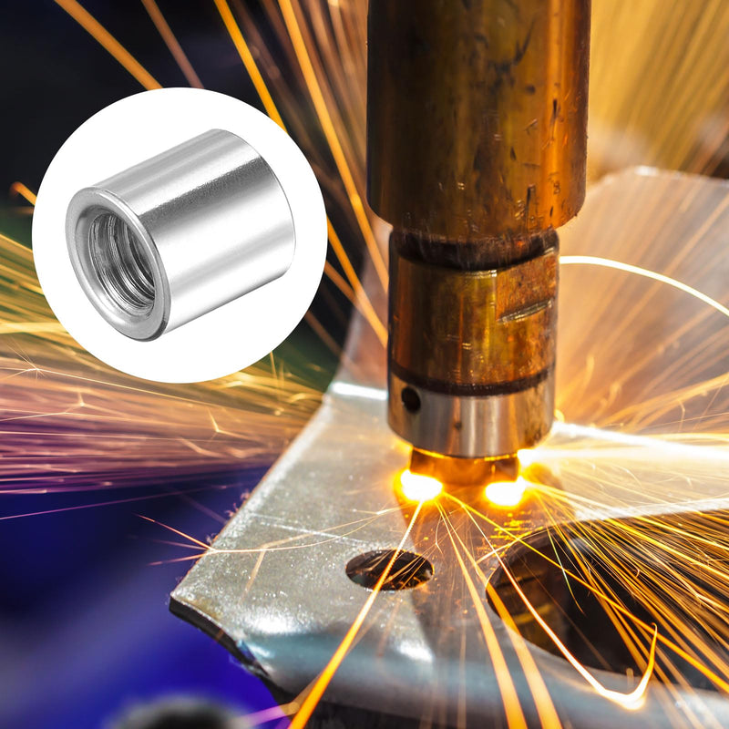 [Australia - AusPower] - Weld on Bung Nut (M8x12mmx12mm) 4Pcs, Stainless Steel Insert Weldable Fuel Tank Fitting - for Component Maintenance, Weld-On Adapter M8x12mmx12mm 4 