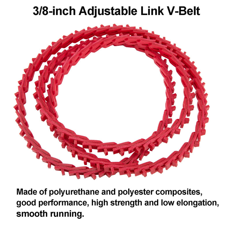 [Australia - AusPower] - Link V Belt, 3/8" Power Twist V Belt 5 Feet, 3/8 Inch Link Belt Type Z, Adjustable Link V-Belt Drive Belt for Lathes, Drill Press, Table Saws, Sewing Machine by KAKO 