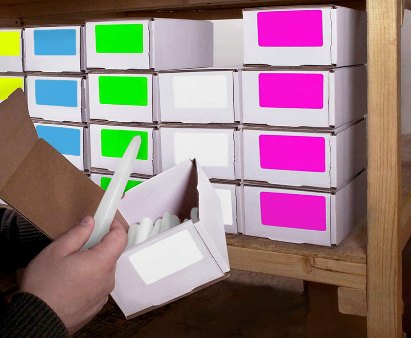 ChromaLabel 2 x 4 inch Permanent Color Code Rectangle Labels, 250 Stickers per Roll, Light Blue