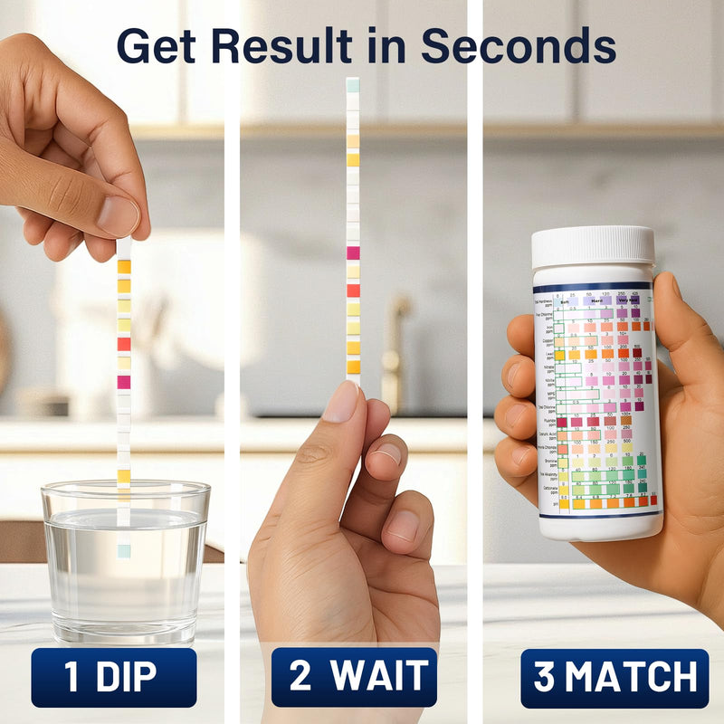 [Australia - AusPower] - 21in1 Drinking Water Test Kit - 145 Strips + 2 Bacteria Tests - Drinking Water Test Essentials, Home Tap and Well Water Test Strips, High Recommend for Daily Monitoring | Quick & Complete Test Way 