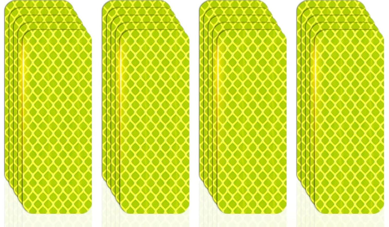 Reflective Tape Stickers Made of Premium Quality,Super Reflection, Safety Reflective Tape for Car Trailer Truck Bike Motorcycle, 20 Pcs Fluorescent Yellow-Green Outdoor Waterproof 3.15" X 1.18"