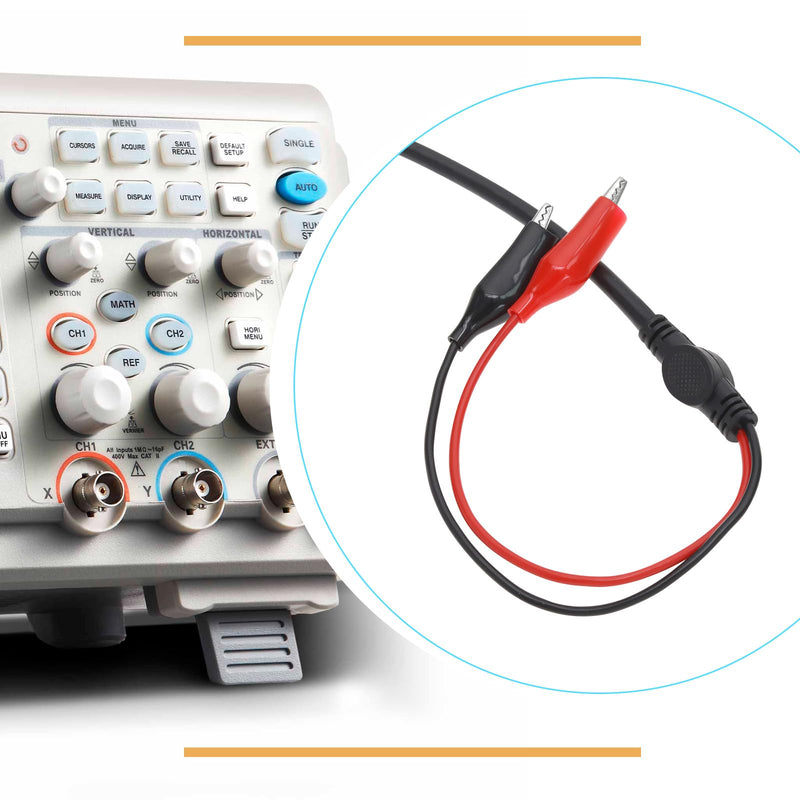 [Australia - AusPower] - 2pcs BNC Double Alligator Clip Test Cable P1011 BNC Probe Cable BNC Q9 to Double Alligator Clip Test Cable Probe Leads Oscilloscope Test 
