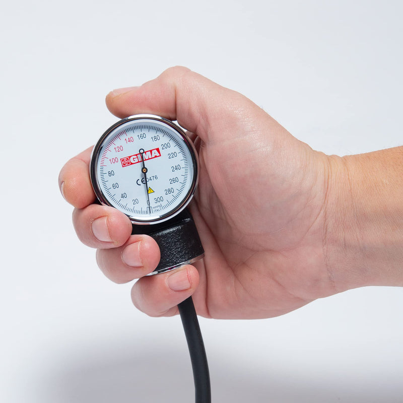 Gima 3273 YTON Aneroid Sphygmomanometers with Integrated fonendo,, Black Blood pressure monitor with built-in stethoscope