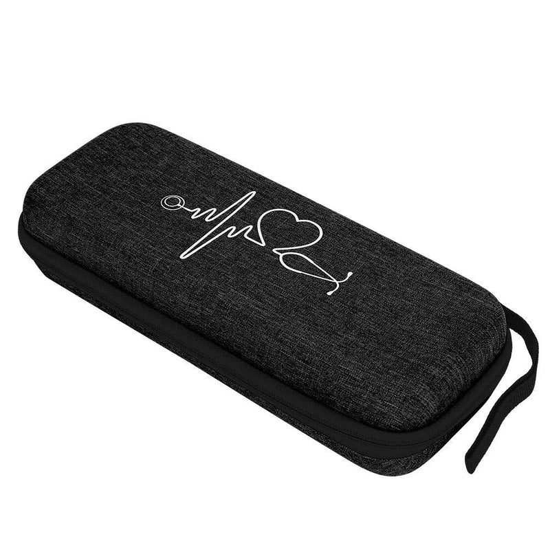 [Australia - AusPower] - xuuyuu Stethoscope Organizer EVA Storage Case Shockproof Portable Travel Bag with Inner Mesh Pocket for Stethoscope (Black) 