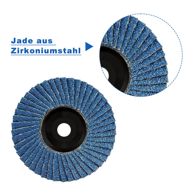 Alrens Pack of 12 Flap Discs, Flap Discs, Sanding Discs, Sanding Mop Disc, 75 mm x 10 mm, Grit 40/60/80/120 Mixing Set, Sanding Mop Discs Flap Disc for 3 Inch Angle Grinder