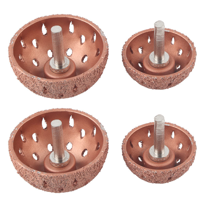 [Australia - AusPower] - ViaGasaFamido 2PCs Tungsten Steel Buffing Wheels of Different Sizes, Tungsten Steel Bowl Type Tire Repair Grinding Head Rotary Tools with 6mm Shank 