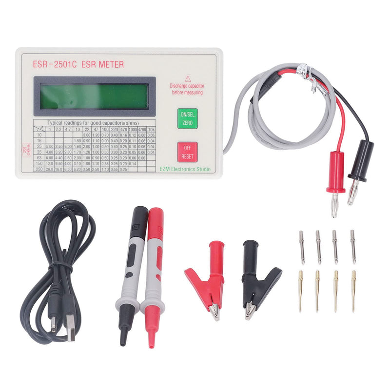 [Australia - AusPower] - Capacitor Tester, High Accuracy Capacitance Meter LCD Display Meter with Smart Shutdown Function 