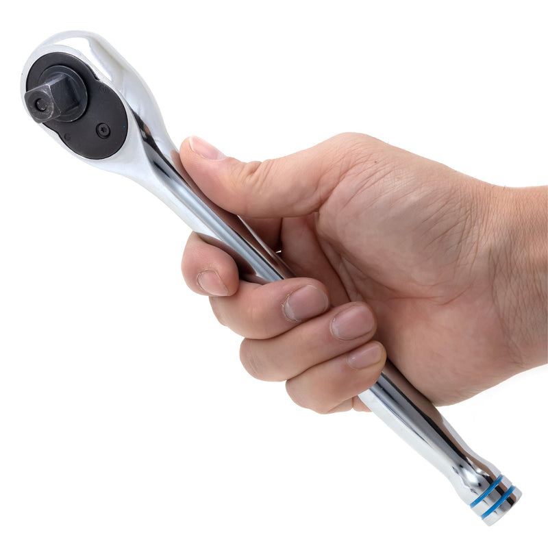 [Australia - AusPower] - Neiko 03117A 1/2 Inch Ratchet Wrench, 100-Tooth Reversible Ratchet, 3.6 Degree, Quick Release 1/2 Drive Ratchet, 10" Long Handle Ratchet, Oval Head Socket Wrench, CR-V Steel Half Inch Rachet Wrench 1/2" Drive 10" Length, 100-Tooth 