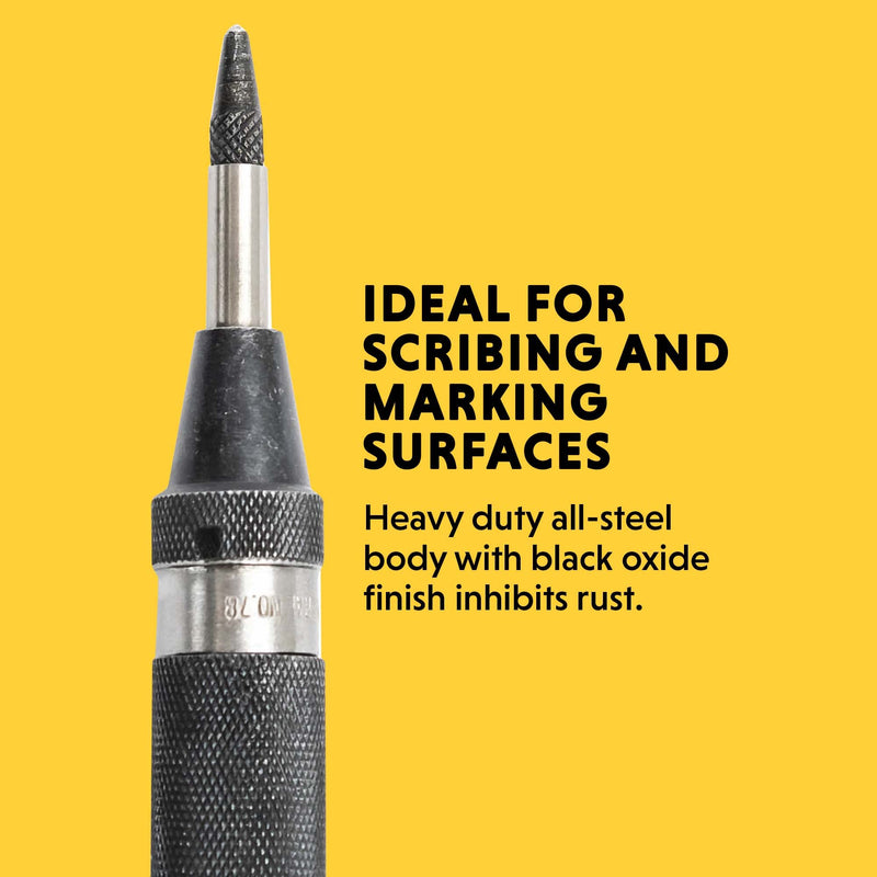 [Australia - AusPower] - General Tools Heavy-Duty Automatic Center Punch #78 - Nail Punch Tool to Mark and Scribe - Machinist Tools Heavy Duty Steel 