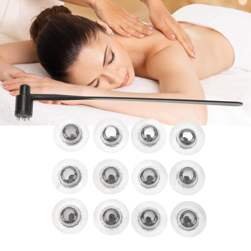 Seven Star Needle Set, Seven Stars Dermal Needle Hammer Set, Seven Star Needle Hammer Plum Blossom Skin Hammer Made of Stainless Steel with 12 Replacement Heads for Hair Loss, Medical Physiotherapy