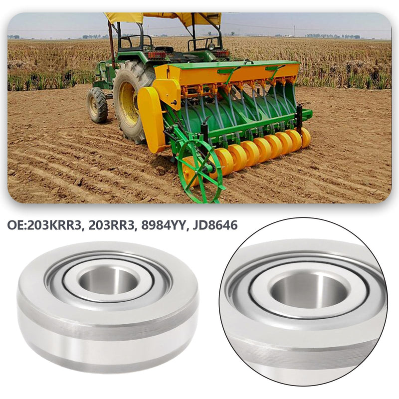 [Australia - AusPower] - 2Pcs Special Ag Bearing 203KRR3 Replacement Part 203RR3, 0.628" ID x 2" OD x 0.59" W for Planters Gauge Wheel Rotary Hoe, Replaces 8984YY JD8646 