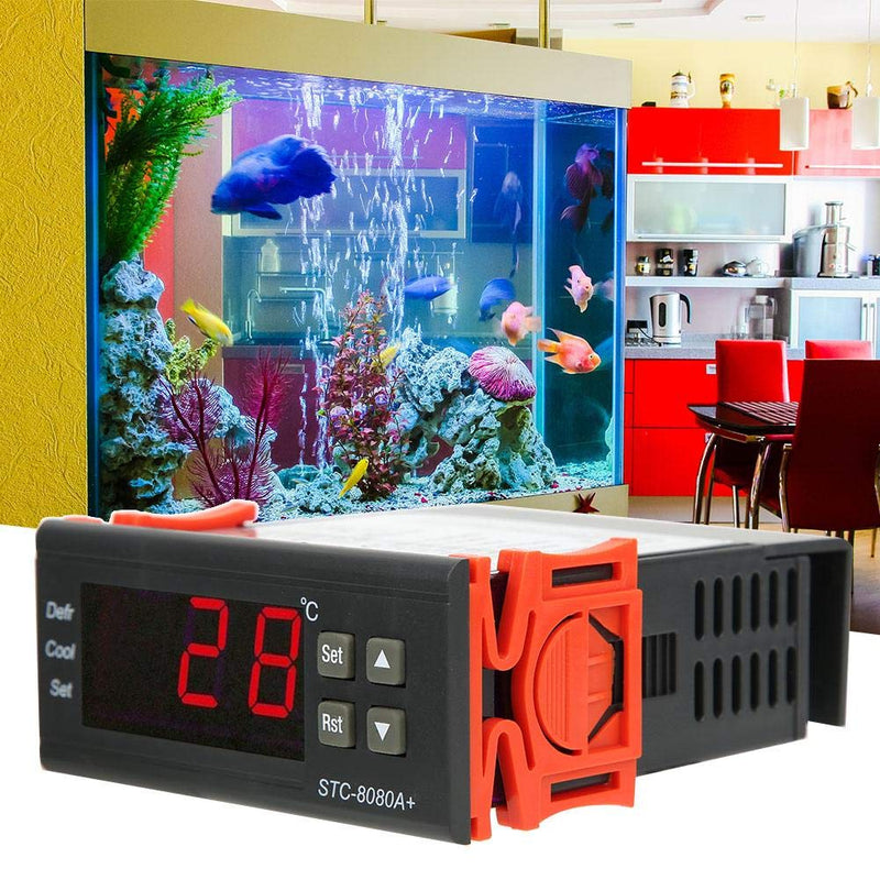 [Australia - AusPower] - Temperature Controller, STC-8080A+ Digital Thermostat Refrigerating Defrosting Alarming Temperature Controller 