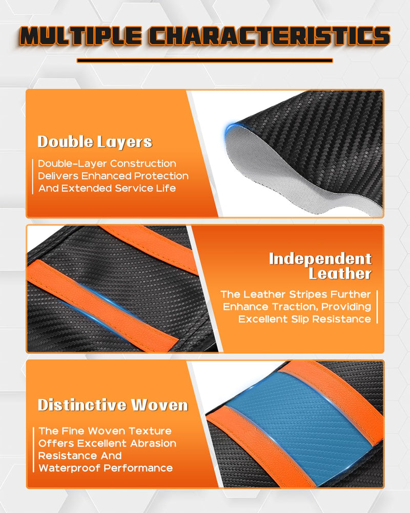 E Dirt Bike Seat Cover for Tutti Soleil01, Gripper Rubber Cover for Tuttio Soleil 01, Orange Stripes