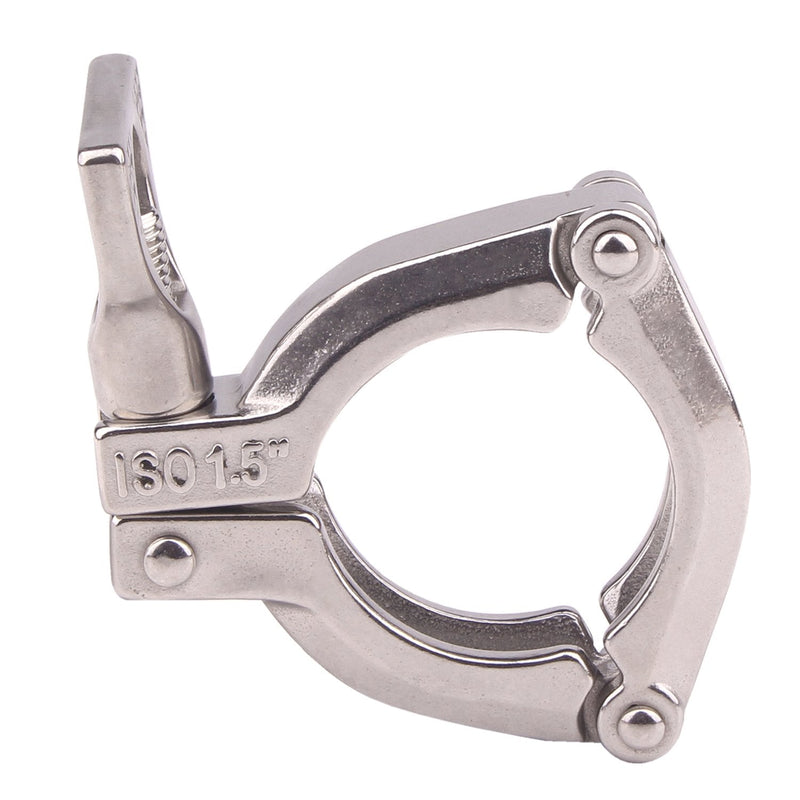 [Australia - AusPower] - DERNORD 1.5 Inch Three Segment Sanitary Clamp Stainless Steel 304 Tri Clamp Clover ((Tri clamp: 1.5 Inch)) Tri clamp: 1.5 Inch 