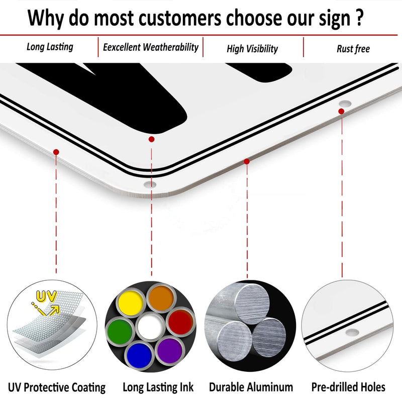 [Australia - AusPower] - Premium Aluminum Number Signs 3-12" X 12" Parking Spot Number Signs, Large Metal Numbered Signs for Floor, Dock, Court, Aisle, Field and Outdoor Use, Weather-Resistant, Easy Mounting, High Visibility 